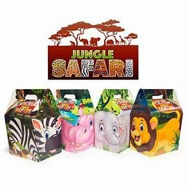Jungle Safari' Disposable Kids Meal Boxes x250